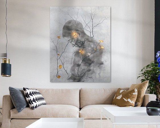 Voorbeeld van het werk in een kamer