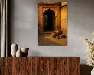 Old City Arch with Terracotta Jars