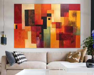 Afrika abstract 6 van Bert Nijholt