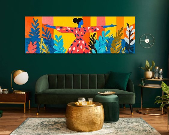 Voorbeeld van het werk in een kamer