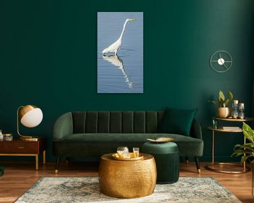 Great egret by Kees van den Burg