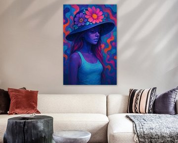 Femme avec un chapeau en forme de cœur sur INGO