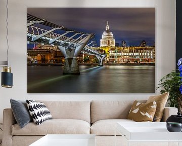LONDEN St Paul's in een lichtzee van Melanie Viola