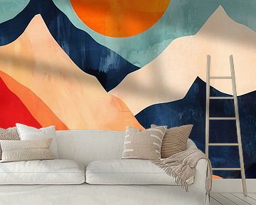 Abstracte berg zonsopgang