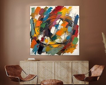 Vivid Abstract Canvas sur Georgia Chagas