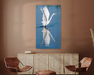 Great egret by Kees van den Burg