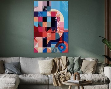 La géométrie en équilibre - l'abstrait en mouvement sur Mixed media vector arts