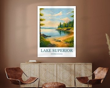 Atemberaubender Kunstdruck des Lake Superior