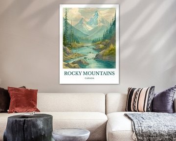 Schöner Kunstdruck Rocky Mountains Kanada
