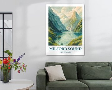 Atemberaubender Kunstdruck Milford Sound