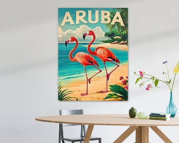 Bezaubernde Aruba Reise Poster Kunstdruck