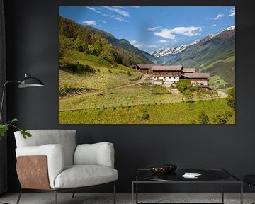 Mountain farm on the Ahrntal Sun Trail near St. Johann im Ahrntal, South Tyrol