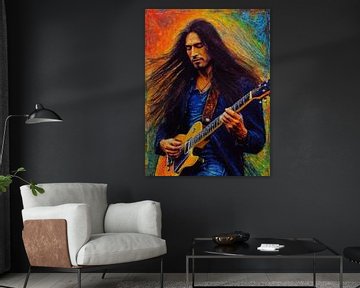 Mann spielt E-Gitarre in Abstract Vibrant 2 von MIROKKU