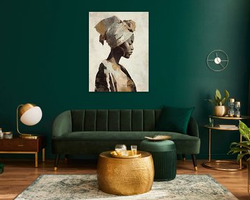 Stille Kracht – Afrikaanse Vrouw in Profiel met Hoofddoek