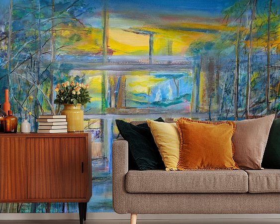 Voorbeeld van het werk in een kamer