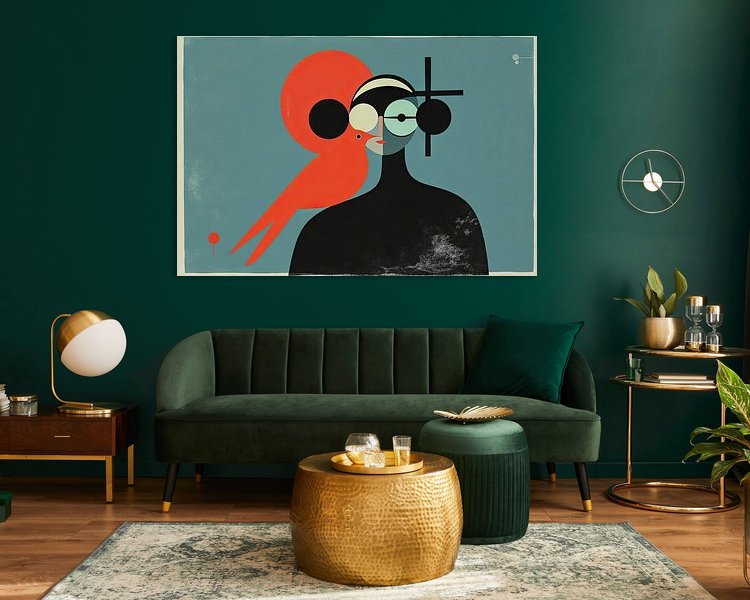 Voorbeeld van het werk in een kamer