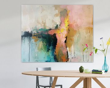 Vrouw Abstract | Dromerige Vrouw met Glans van Blikvanger Schilderijen