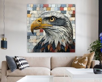 Arend Met Kleurrijke Achtergrond van Modern Collection