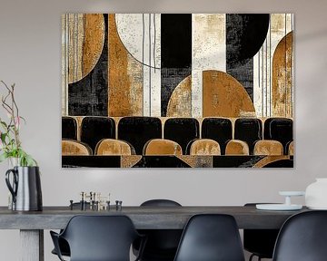 Geometric abstract wall decoration by Art & Soul Creations