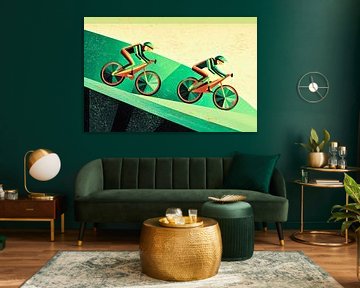 Wielrenners in moderne stijl van Imperial Art House