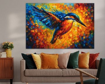 Eisvogel Malerei von Johannes