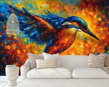 Eisvogel Malerei von Johannes