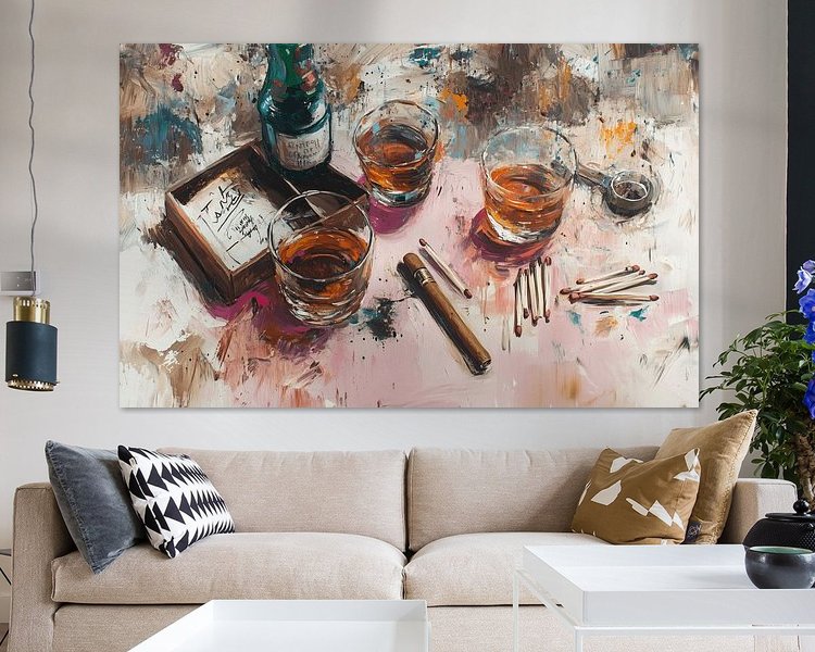 Voorbeeld van het werk in een kamer