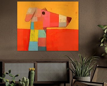 Hond kleuren | Vrolijk Hondenschilderij met Kleuren van ARTEO Schilderijen