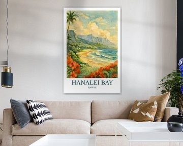 Atemberaubender Kunstdruck der Hanalei Bay