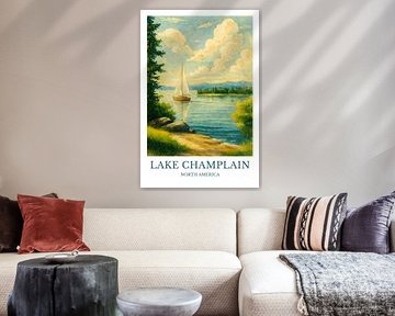 Schöner Kunstdruck des Lake Champlain