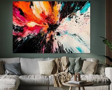 Kleurrijke abstracte explosie kunst