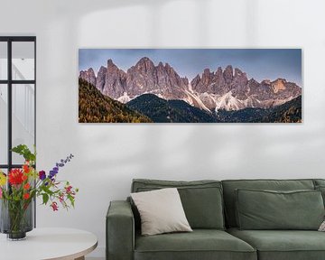 Panorama van de Odle-gebergte in de Dolomieten in Zuid-Tirol in Italië