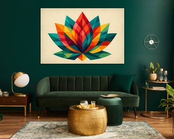 Geometric Lotus - Colours in Balance