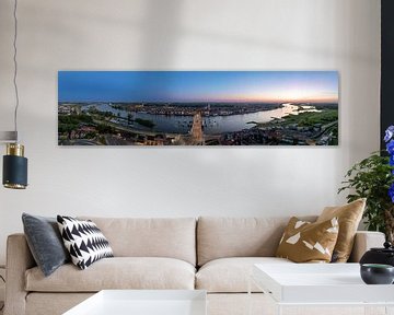 Kampen zonsondergang in de lente panoramische luchtfoto van Sjoerd van der Wal Fotografie