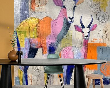 Voorbeeld van het werk in een kamer
