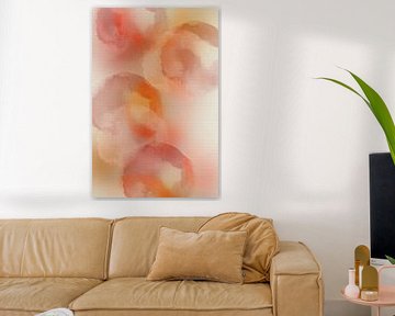 Romantische Minimal Art in weichen, warmen Farben. Aquarellmalerei. von Dina Dankers