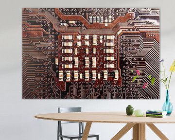 Close-up van elektronische circuits van Alexander Baumann