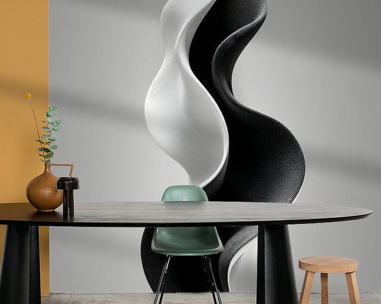 Voorbeeld van het werk in een kamer