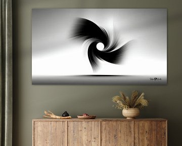 Monochrome Flow - Abstract Black and White Art in Motion