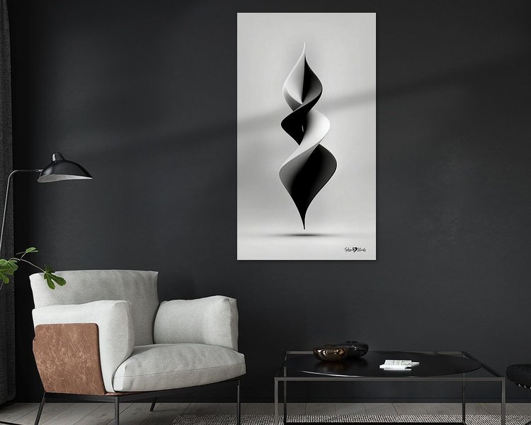 Voorbeeld van het werk in een kamer