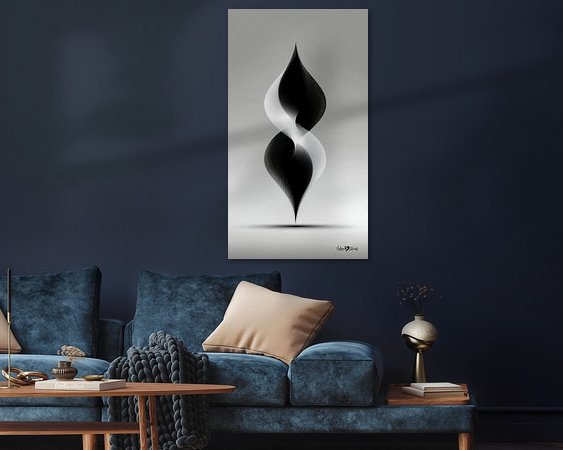 Voorbeeld van het werk in een kamer