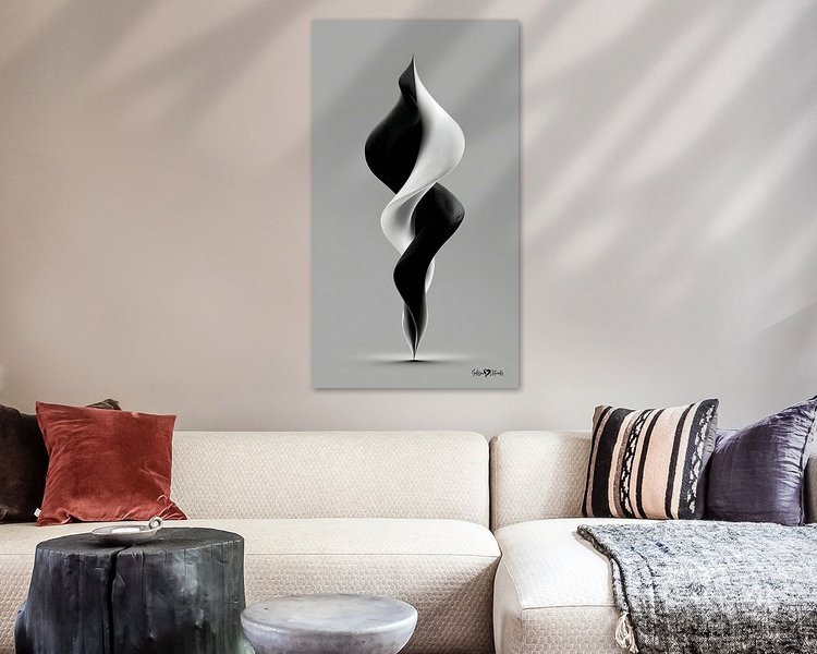 Voorbeeld van het werk in een kamer