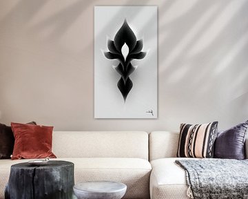 Monochrome Flow - Abstract Black and White Art in Motion