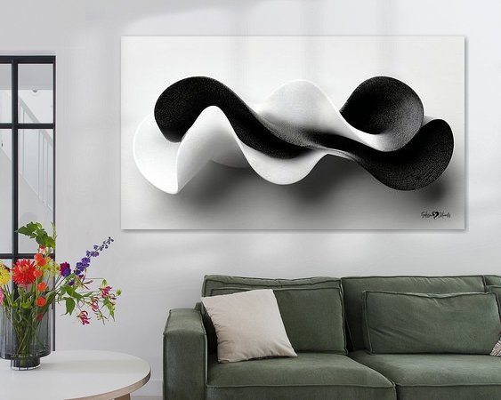 Voorbeeld van het werk in een kamer