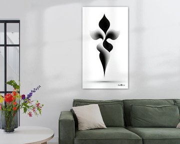 Monochrome Flow - Abstract Black and White Art in Motion