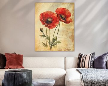Vintage Mohnblumen