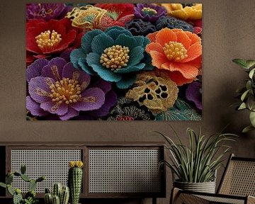 picturesque japanese art flowers