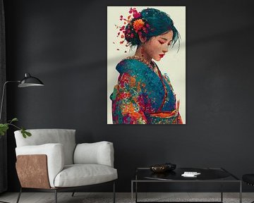 malerische japanische Kunst Geisha von Egon Zitter