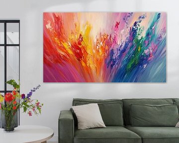 Abstracte kleuren explosie panorama