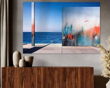 Weathered wall in front of the sea-23-01 by Rautenberg Digital Art Maritim